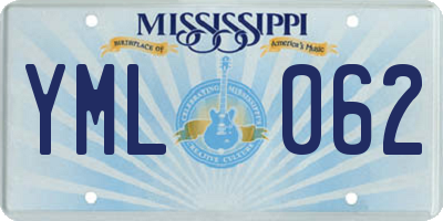 MS license plate YML062