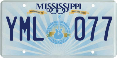 MS license plate YML077