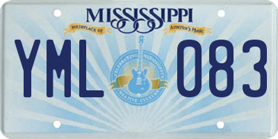 MS license plate YML083