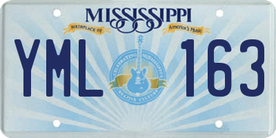 MS license plate YML163