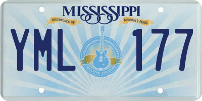MS license plate YML177