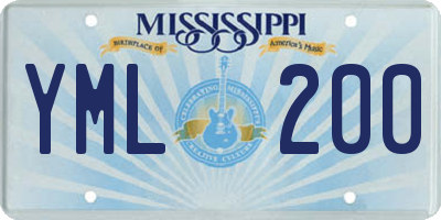 MS license plate YML200