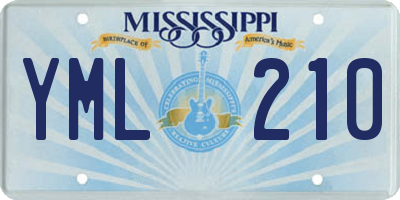 MS license plate YML210