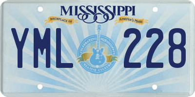 MS license plate YML228