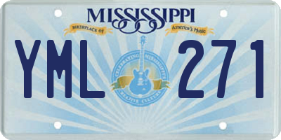 MS license plate YML271