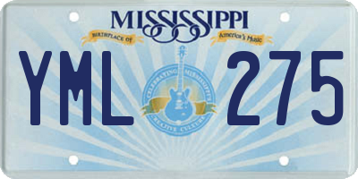 MS license plate YML275