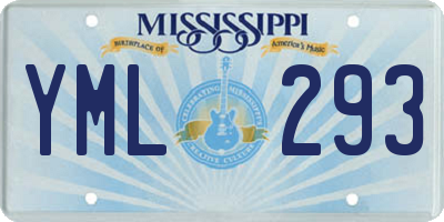 MS license plate YML293