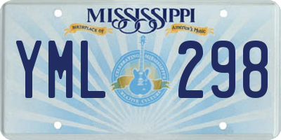 MS license plate YML298