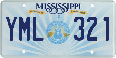 MS license plate YML321
