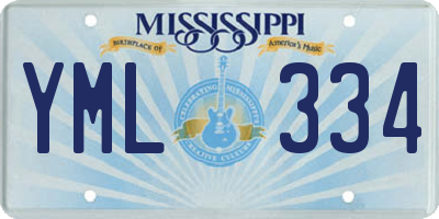 MS license plate YML334