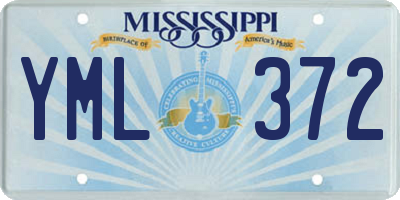 MS license plate YML372