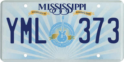 MS license plate YML373