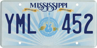 MS license plate YML452