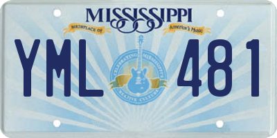 MS license plate YML481