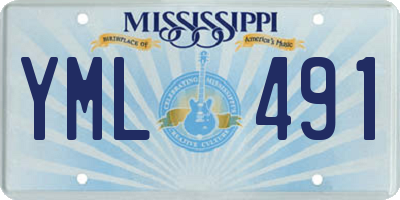 MS license plate YML491