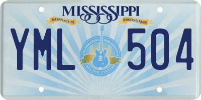 MS license plate YML504