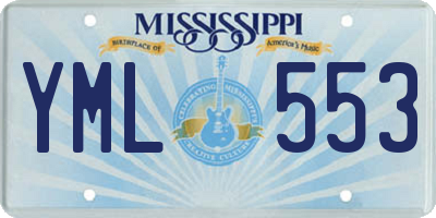 MS license plate YML553
