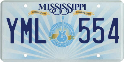 MS license plate YML554