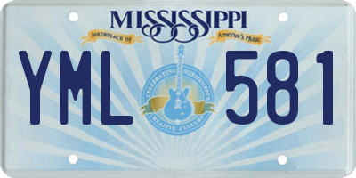 MS license plate YML581