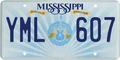 MS license plate YML607