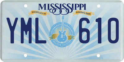 MS license plate YML610