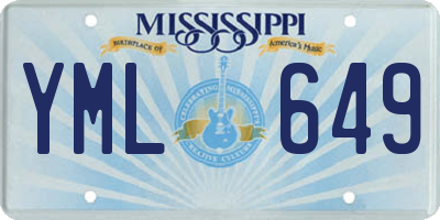 MS license plate YML649
