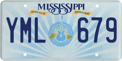 MS license plate YML679