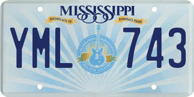 MS license plate YML743
