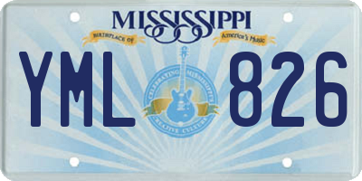 MS license plate YML826