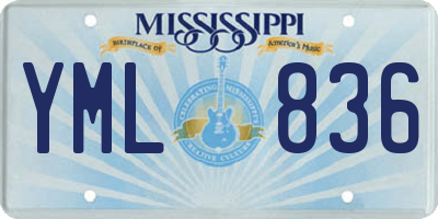 MS license plate YML836