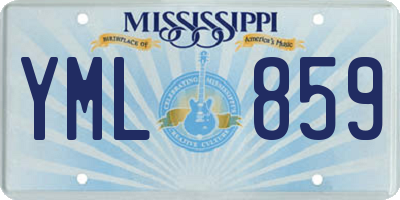 MS license plate YML859