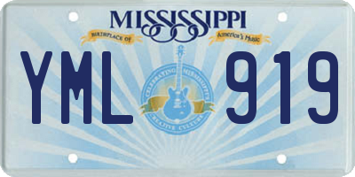 MS license plate YML919
