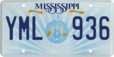 MS license plate YML936