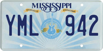 MS license plate YML942