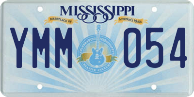 MS license plate YMM054