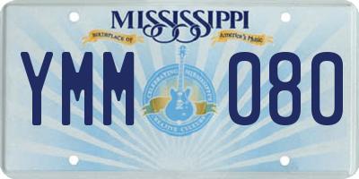 MS license plate YMM080