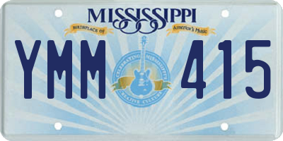 MS license plate YMM415