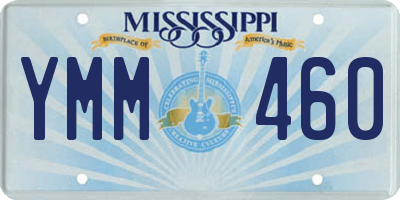 MS license plate YMM460