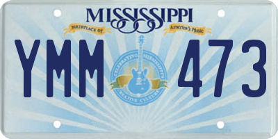MS license plate YMM473