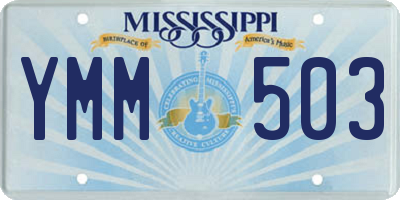 MS license plate YMM503