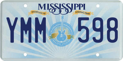 MS license plate YMM598