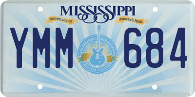 MS license plate YMM684