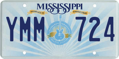 MS license plate YMM724