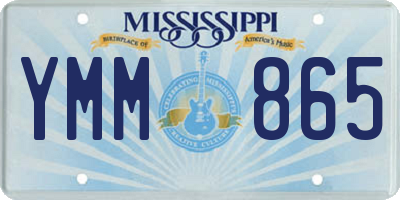 MS license plate YMM865