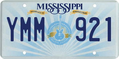 MS license plate YMM921