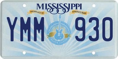 MS license plate YMM930