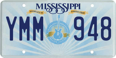 MS license plate YMM948