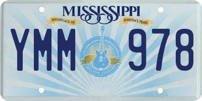 MS license plate YMM978