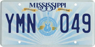 MS license plate YMN049
