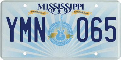 MS license plate YMN065